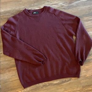 Go lite large burgundy 100% merino wool sweater